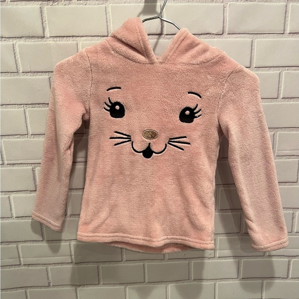 ISAAC MIZRAHI little girls cozy cat soft pink hoodie /size S